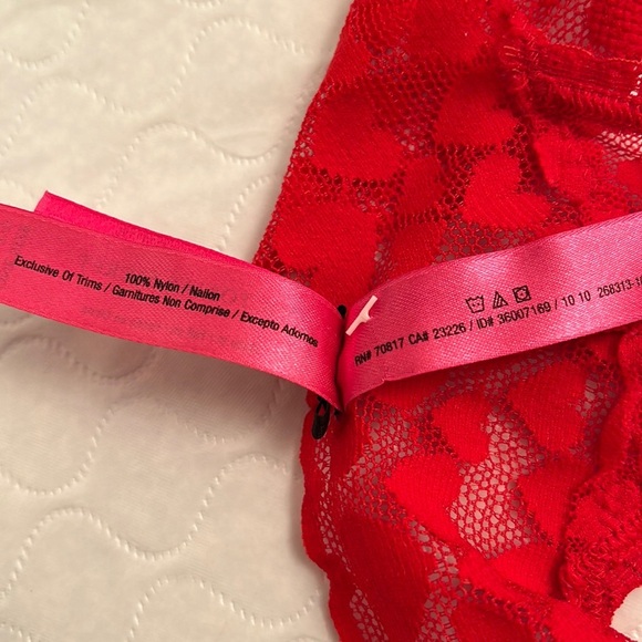 Victoria’s Secret red heart mesh nylon panty O/S - Picture 9 of 9